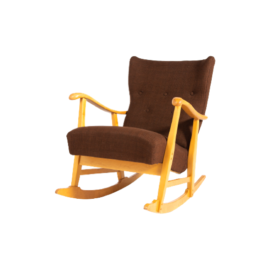 Sculptural Rocking Chair By Elias Svedberg For Nordiska Kompaniet 1950’s 1