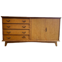 Vintage Xl Diepe Dressoir / Kast / Buffetkast