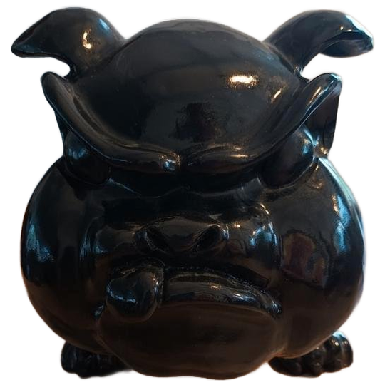 Zwarte Engelse Buldog Polystoon 1
