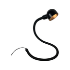 Eurolux - Snake / Serpent Lamp - 1970’S - Fully Flexible Goosneck Desk Lamp - Black thumbnail 1