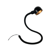 Eurolux - Snake / Serpent Lamp - 1970’S - Fully Flexible Goosneck Desk Lamp - Black