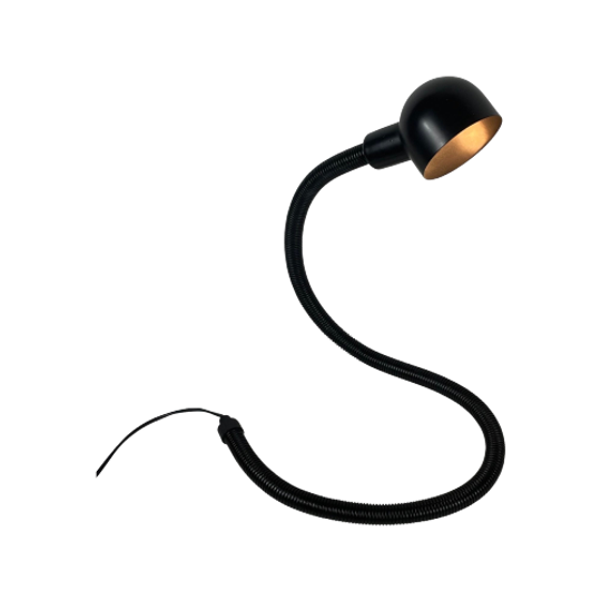 Eurolux - Snake / Serpent Lamp - 1970’s - Fully Flexible Goosneck Desk Lamp - Black 1