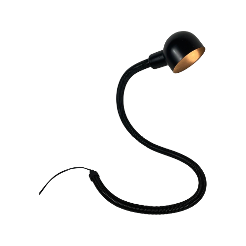Eurolux - Snake / Serpent Lamp - 1970’S - Fully Flexible Goosneck Desk Lamp - Black