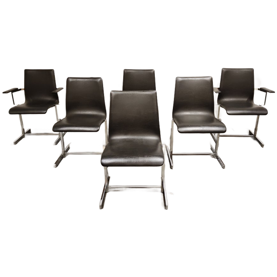 Vintage Chrome Dining Chairs, 1970s 1