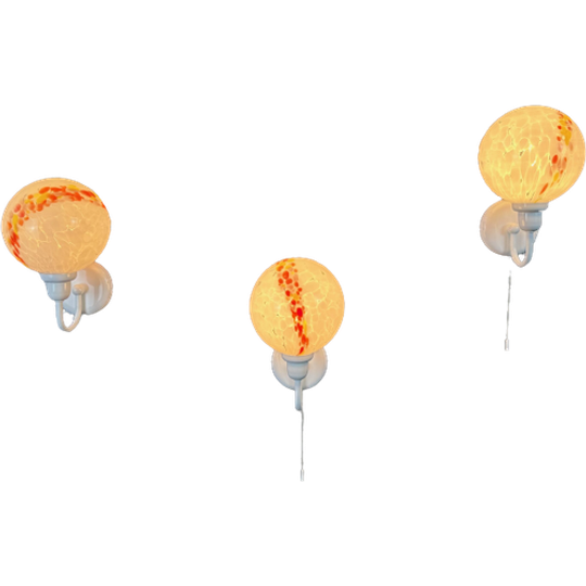 3x Vintage (1980’s) Wandlampen GuRo – Glas 1