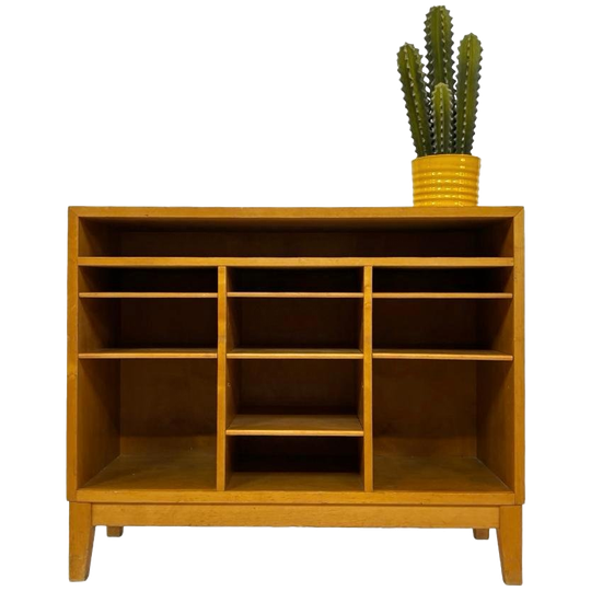 Vintage Kastje Open Kast In Berken Jaren 60 Design 1