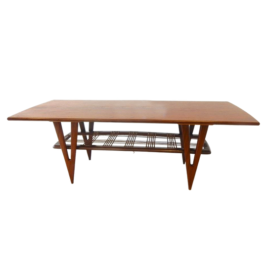 Webe Louis Van Teeffelen Salontafel Teakhout Jaren 60 Tafel 1
