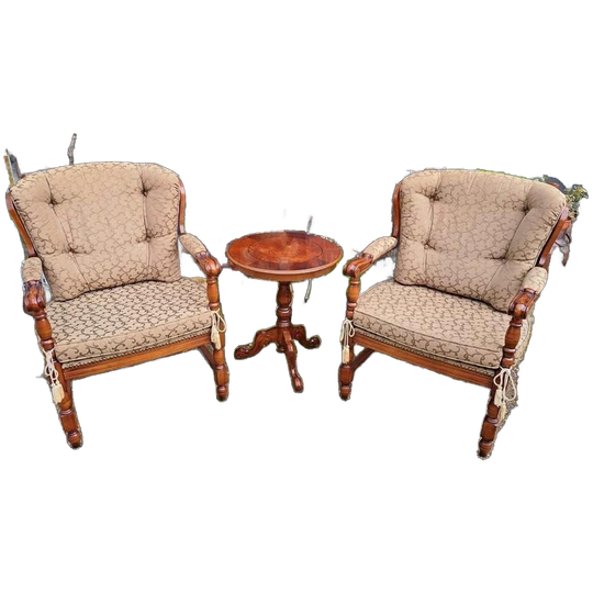 Klassieke Fauteuils Met Rond Bijzettafeltjes, Slaapkamer, Le 1