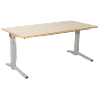 Oka Bureau, Creme Blad, 160 X 80 Cm, Hoogte Instelbaar Onderstel