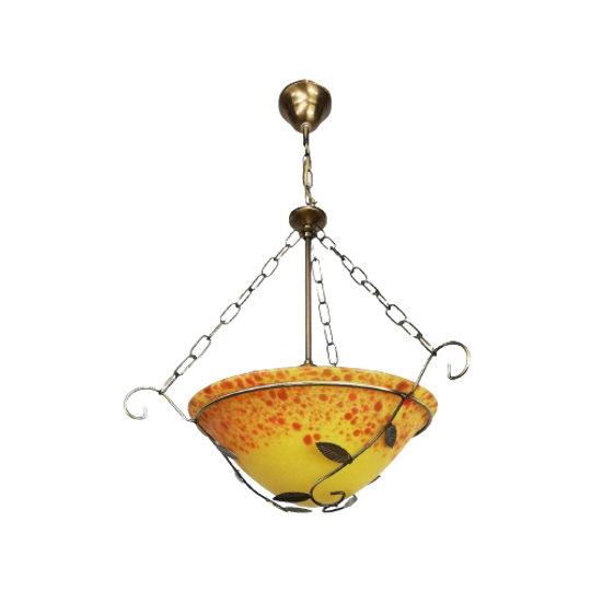 Geel/oranje Glaspasta Hanglamp 1