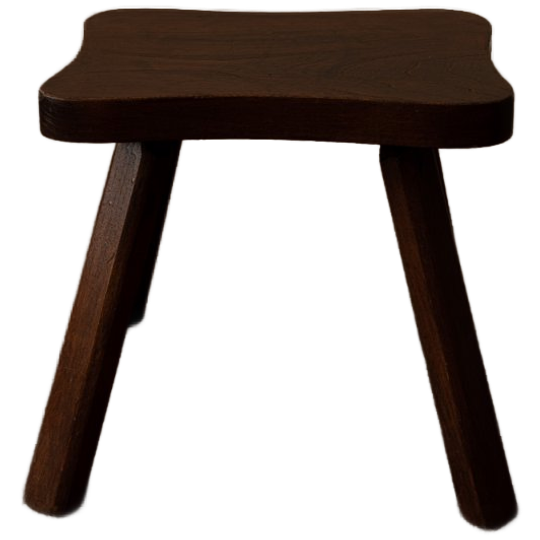 Vintage Houten Kruk In Organische Vorm 1