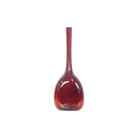 Scandinavisch Rood Glazen Vintage Vaasje | Kerst