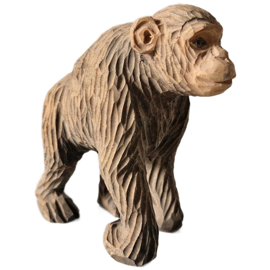 Vintage Aap Beeld Houtsnijwerk 1