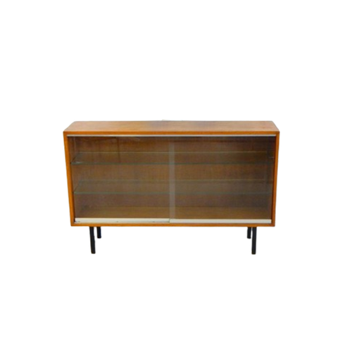 Retro Vintage Kast Dressoir Jaren 60 Boekenkast Vitrinekast