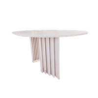 Italian Oval Marble Dining Table