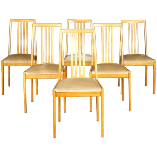 Set Van 6 Eetkamerstoelen – Lübke – Jaren 70 1