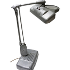 Dazor Bureaulamp/ Goudsmidlamp Met Vergrootglas Loep, Ca 1950 thumbnail 1