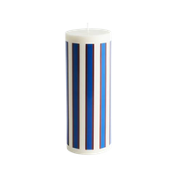 Hay Column Kaars L - Off-White/Brown/Blue - Tweedekans