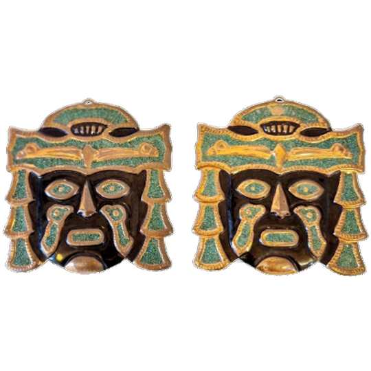2 Vintage Wand Maskers Zuid Amerikaans 1