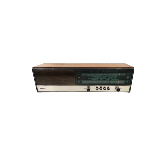 Retro Vintage Radio Jaren 70 Philips Teakhout 1