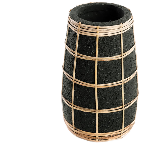 Bazar Bizar | De Cutie Vaas - Zwart Naturel - S 1