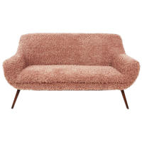 Vintage Bank Nieuw Gestoffeerd Roze Doodle Bank Pluche
