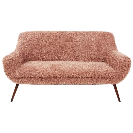 Vintage Bank Nieuw Gestoffeerd Roze Doodle Bank Pluche 1