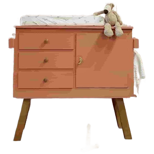 Vintage Unieke Commode Babykamer Terracotta 1