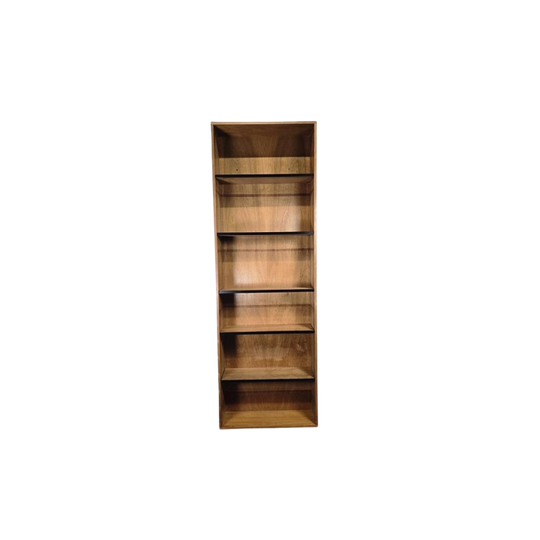 Vintage Ondiepe Houten Kast / Boekenkast / Vitrine 1