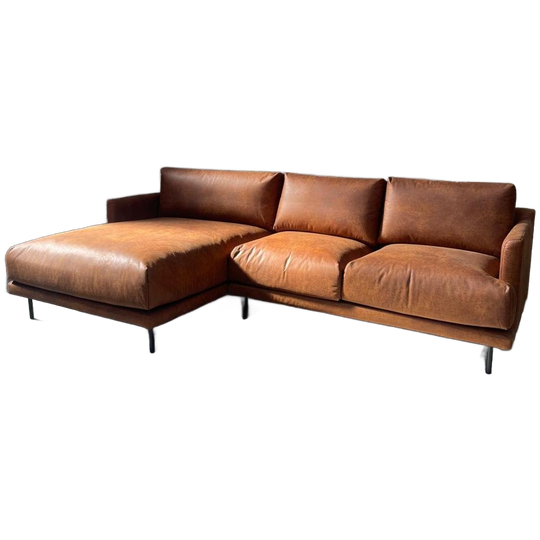 !!Actie!! Livin24 Hoekbank Denver Cognac 1