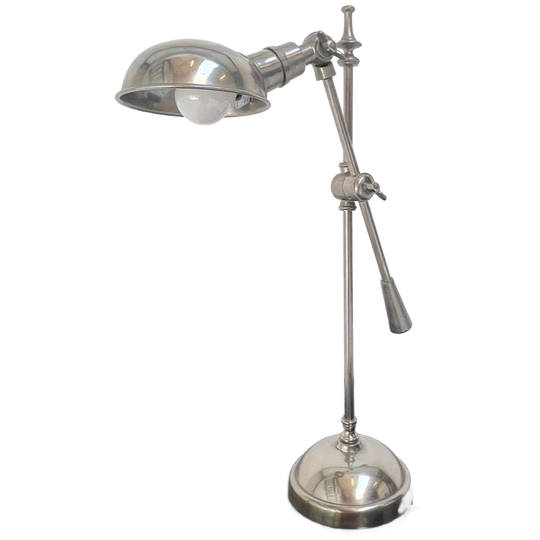 Zilverkleurige Bocx Tafellamp, 1980's 1