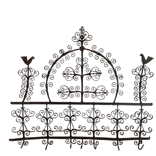 Spaans Smeedijzeren Rek Vogels. 1