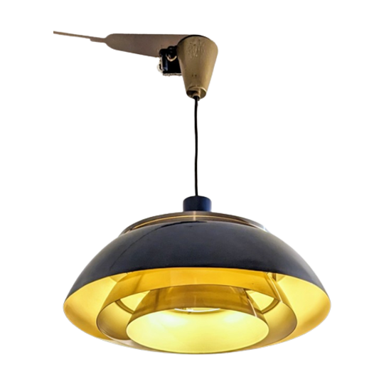 Zeldzame En Zeer Nette Vintage Lamellenlamp Van Dijkstra Uit De Jaren 60S/70S 1