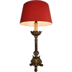 Rijkelijk Versierde Goud Kleurige Grote Lamp thumbnail 1