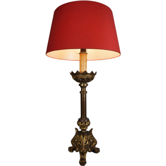 Rijkelijk Versierde Goud Kleurige Grote Lamp 1