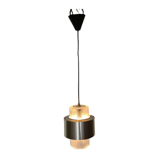 Philips Design Hanglamp Van Aluminium En Glas, Jaren 60 1