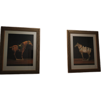 Deense G&C Interiors Wanddecoratie Kunst (Portretten Van Tan Paarden)