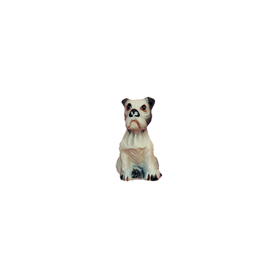 WIT Blauwe Hondje Beeldje 1