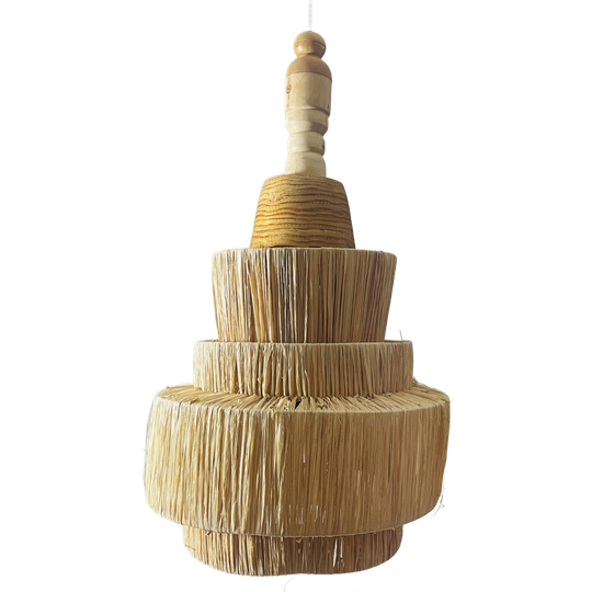 Raffia Hanglamp Groot 1