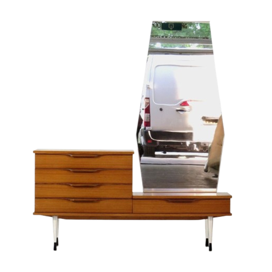 Vintage Mid Century Kaptafel In Teak, 1960s 1