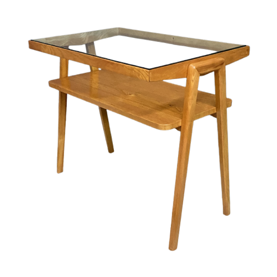 Wood And Glass Coffee Table 1960S Czech-Republic 1