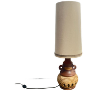 Vintage Vloerlamp Keramiek Fat Lava - Seventies Bruin/beige