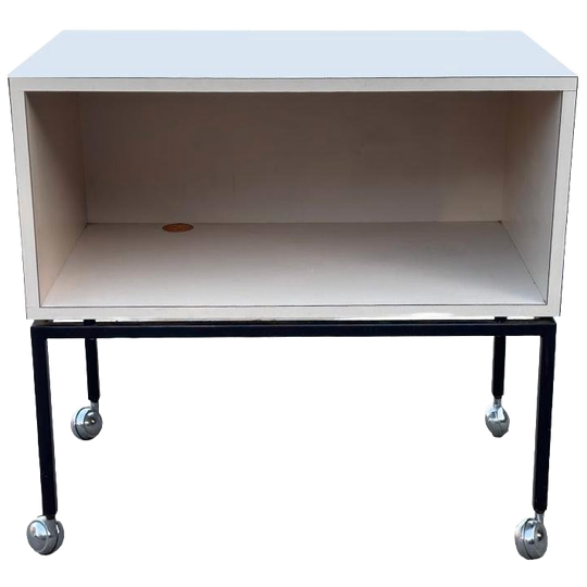 Vintage Kastje Audiomeubel Op Wieltjes Lp Kast 1