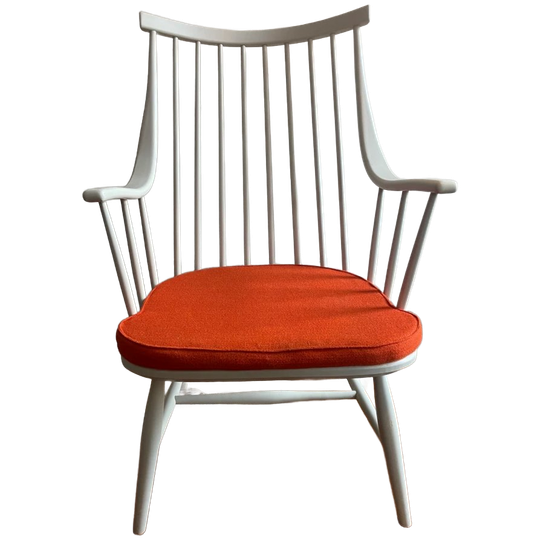 White And Orange Nesto Chair, Model Grandessa By Lena Larson For Pastoe 1