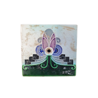 53 X Art Nouveau Tiles / Oven Tiles With Attach Holes 1920s
