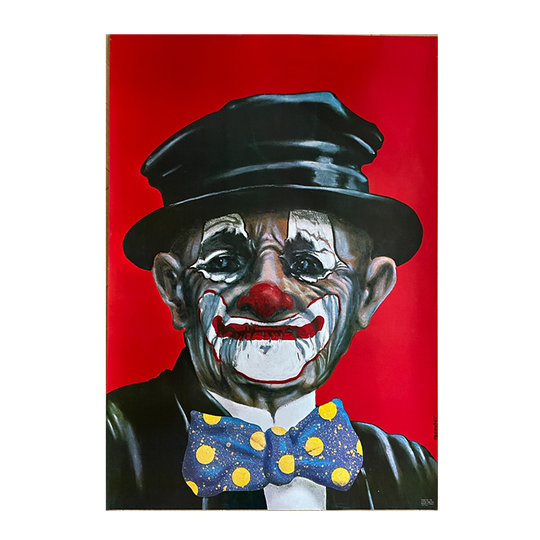 A.pagowski - Old Clown Portrait Circus, Poster Printed 1983 1