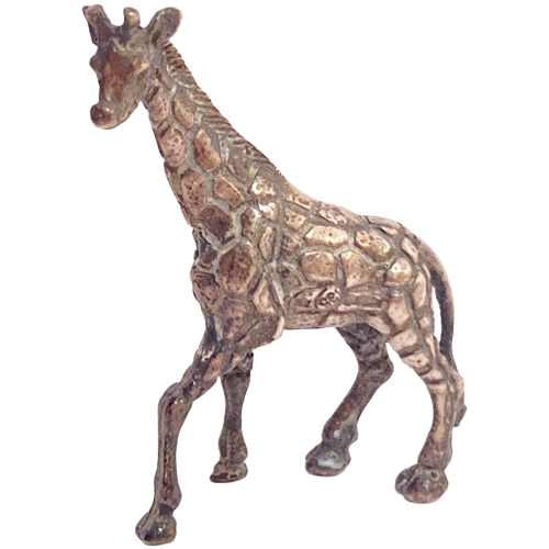 Leuke Zilveren Giraffe, Gekeurd, 4 Cm Hoog | Reliving