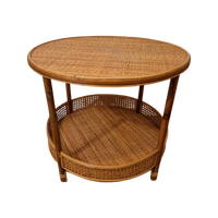Vintage Bamboe Bijzettafel Salontafel Tafeltje