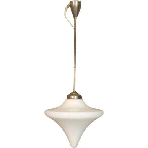 Vintage Art Deco Opaline Druppel Hanglamp Plafondlamp