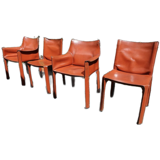 Mario Bellini Diner Chairs Cassina 1970’s Cab 412 & 413 1